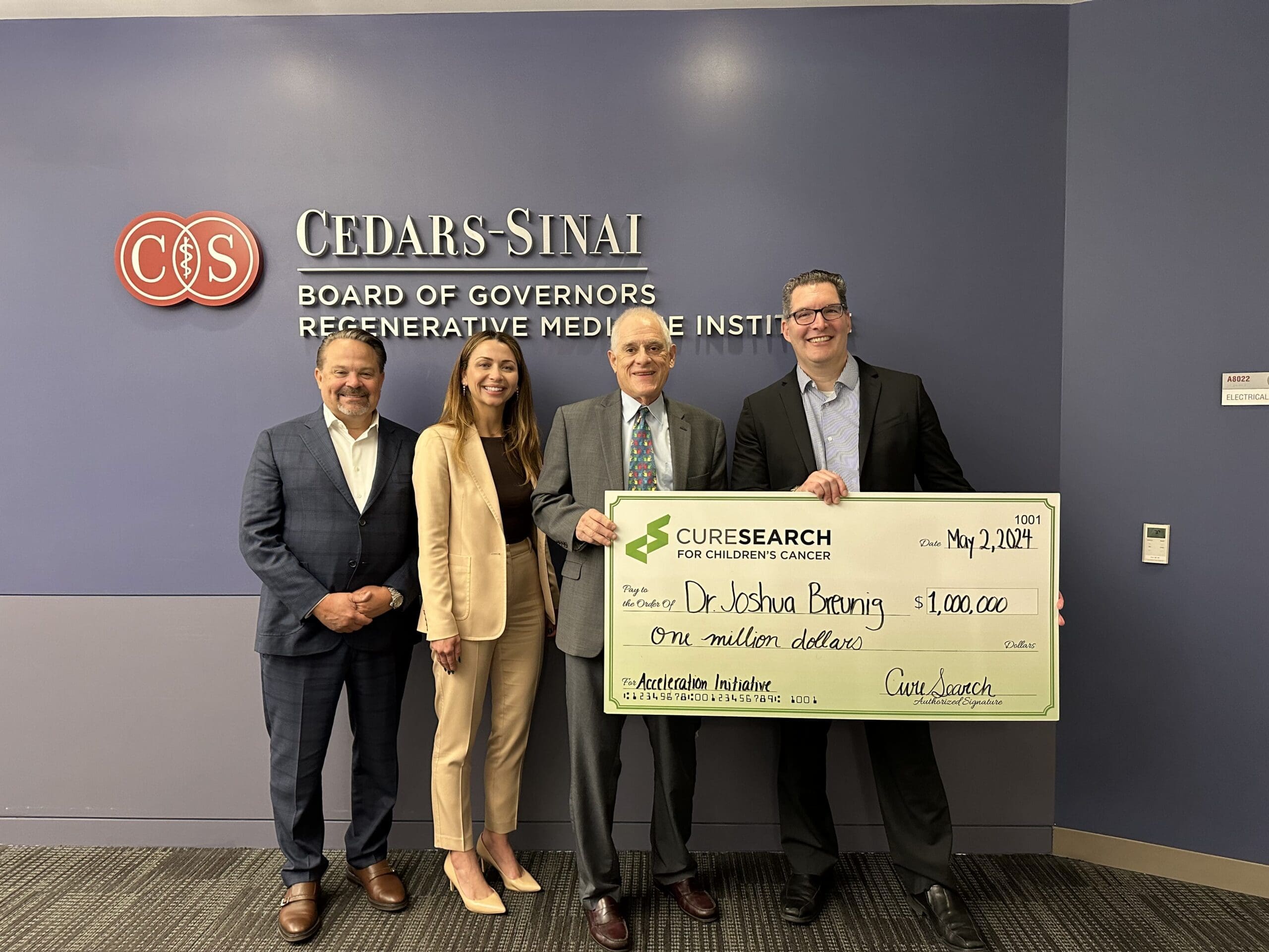 Dr. Breunig receives CureSearch Acceleration Initiative Award for his pediatric glioma research project