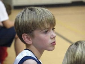 Beau playing basketball, shortly before he was diagnosed.