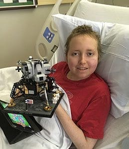 Luke with LEGOs - Childhood Cancer